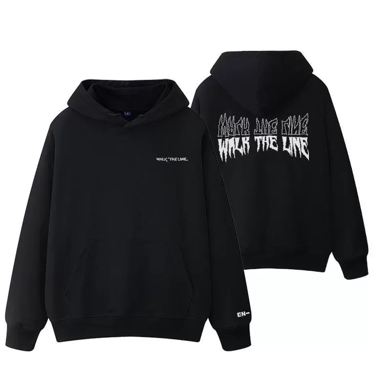 ENHYPEN WALK THE LINE フーディー Lサイズ トレカ付き ENHYPEN 2024 World Tour WALK THE LINE Hoodie (Fan-made) – ENHYPEN