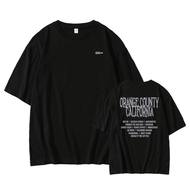 ENHYPEN Orange County California Pop-Up T-shirt (Fan-made)