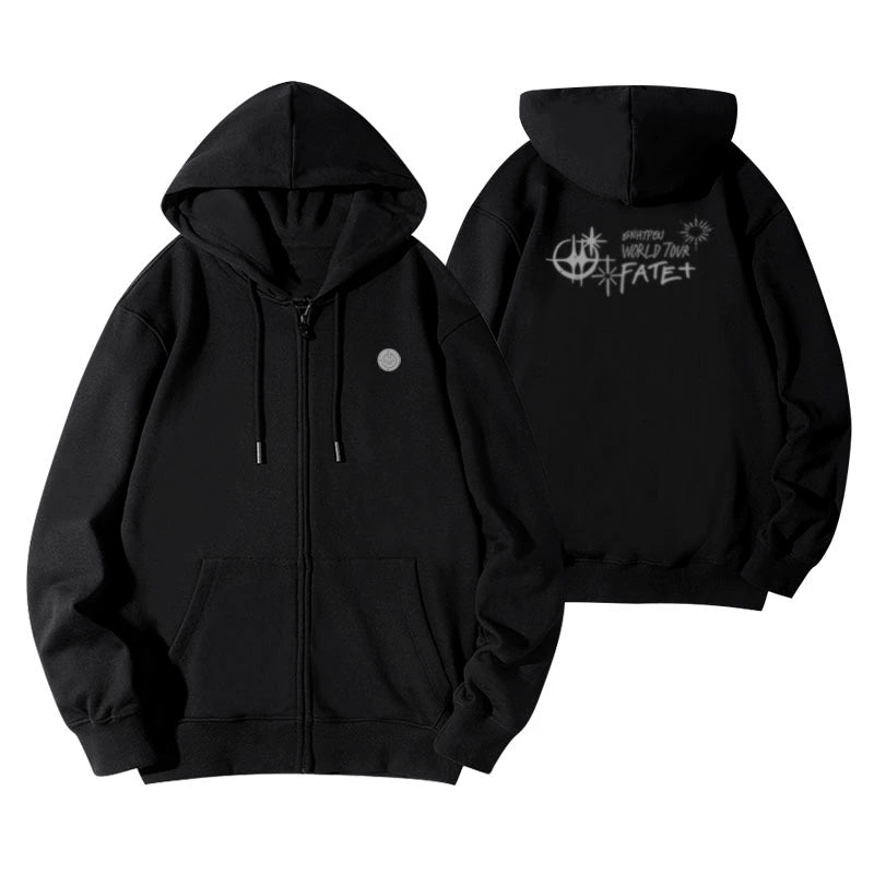 ENHYPEN World Tour FATE Zippered Hoodie (Fan-made) – ENHYPEN Universe ENHYPEN World Tour FATE Zippered Hoodie (Fan-made) – ENHYPEN Universe