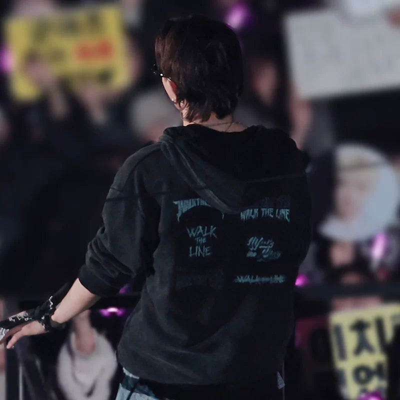 ENHYPEN 2025 World Tour WALK THE LINE Japan Zippered Hoodie (Fan-made)