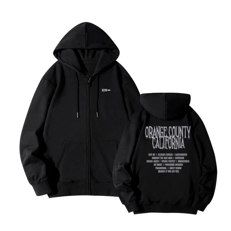 ENHYPEN Orange County California Pop-Up Hoodie/Zippered Hoodie (Fan-made)