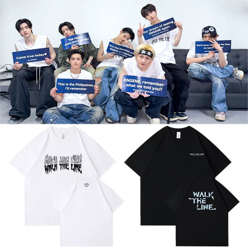 ENHYPEN 2025 World Tour WALK THE LINE T-shirt (Fan-made)