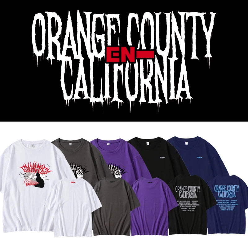 ENHYPEN Orange County California Pop-Up T-shirt (Fan-made)