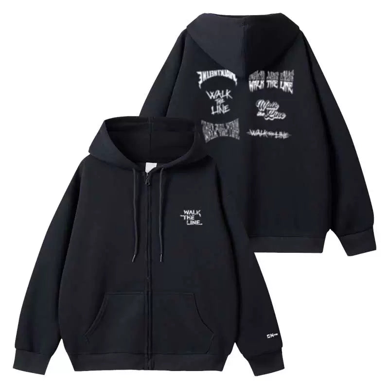 ENHYPEN 2025 World Tour WALK THE LINE Japan Zippered Hoodie (Fan-made)