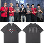 ENHYPEN 2025 World Tour WALK THE LINE Burning Heart T-shirt (Fan-made)