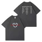 ENHYPEN 2025 World Tour WALK THE LINE Burning Heart T-shirt (Fan-made)