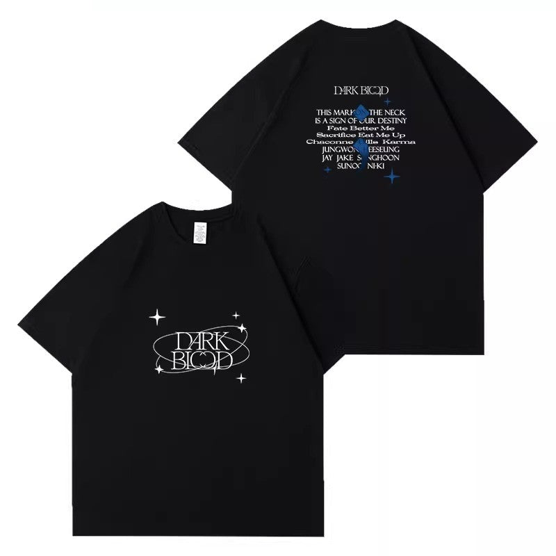 ENHYPEN DARK BLOOD Playlist T-shirt (Fan-made)