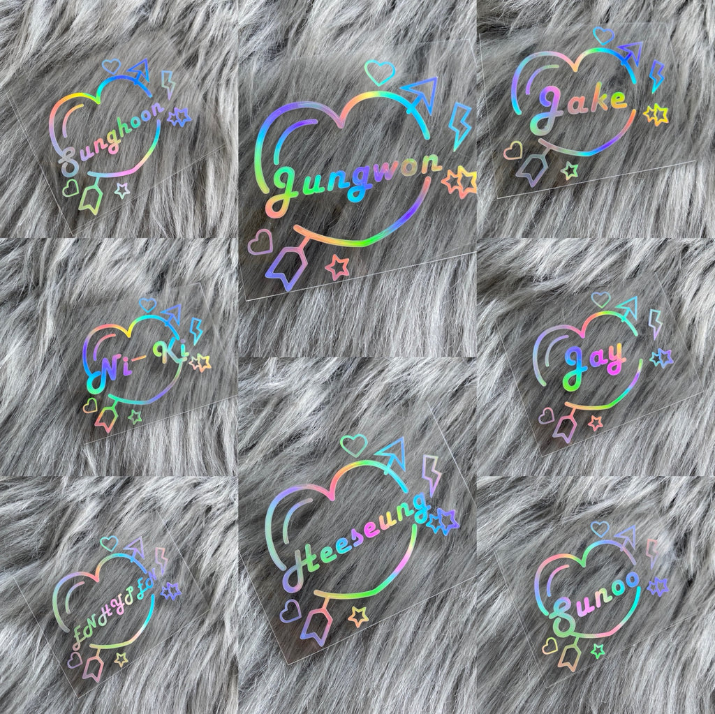 ENHYPEN Members Reflective Laser Holographic Decal Stickers