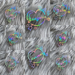 ENHYPEN Members Reflective Laser Holographic Decal Stickers